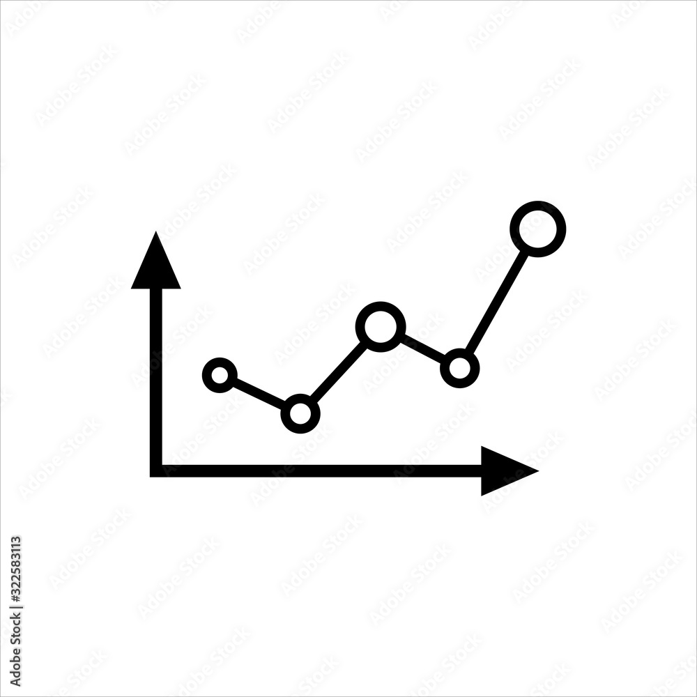 Graph outline icon isolated. Symbol, logo illustration for mobile concept and web design.