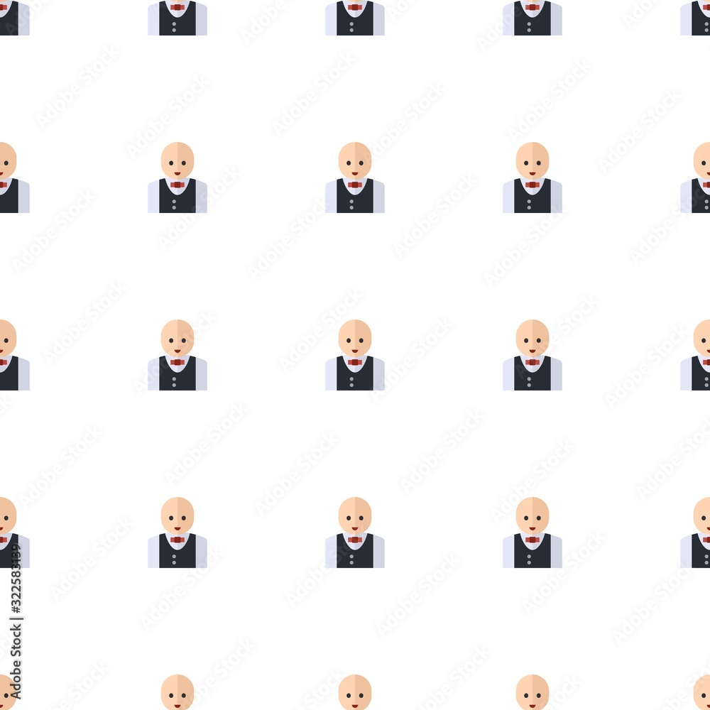 Croupier icon pattern seamless isolated on white background Croupier icon pattern seamless isolated on white background