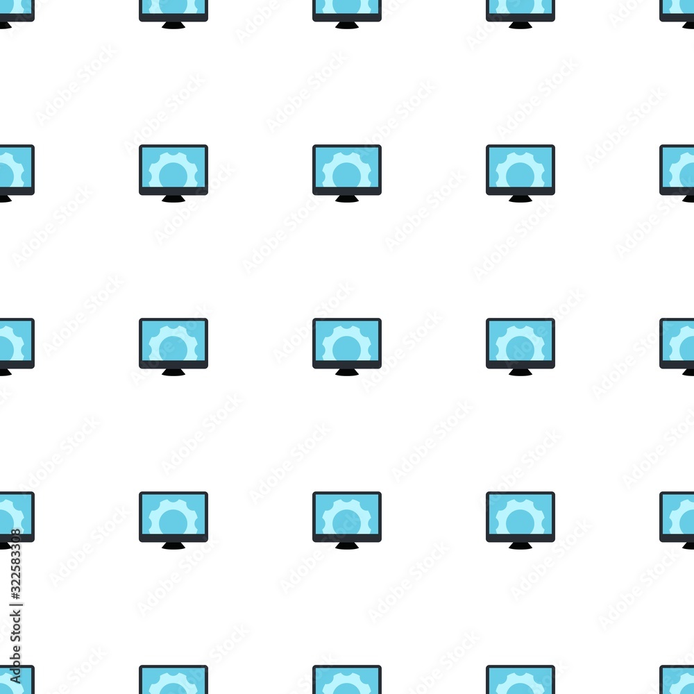 Computer repair icon pattern seamless isolated on white background