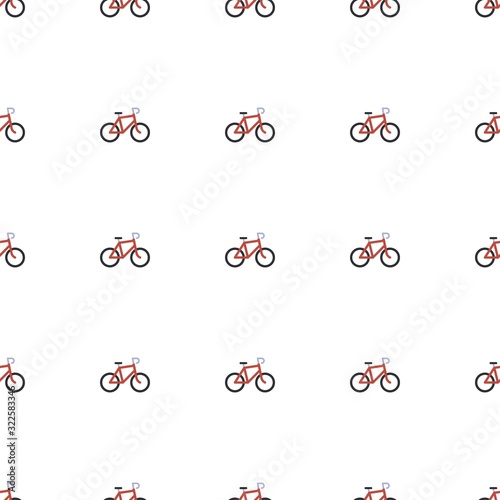 Bike icon pattern seamless isolated on white background