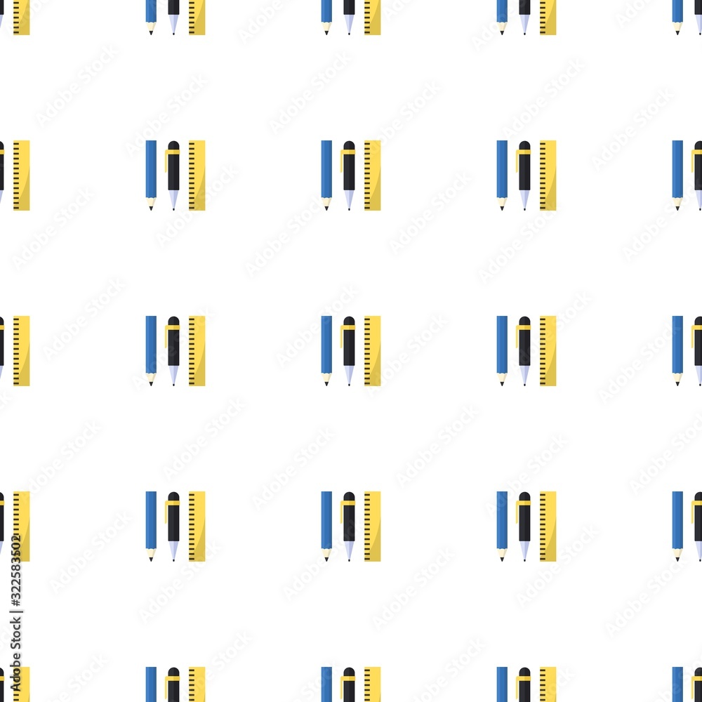 Drawing tools icon pattern seamless isolated on white background Drawing tools icon pattern seamless isolated on white background