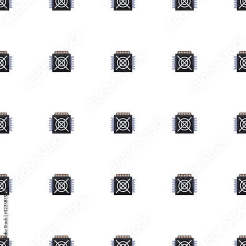 ASIC Miner icon pattern seamless isolated on white background