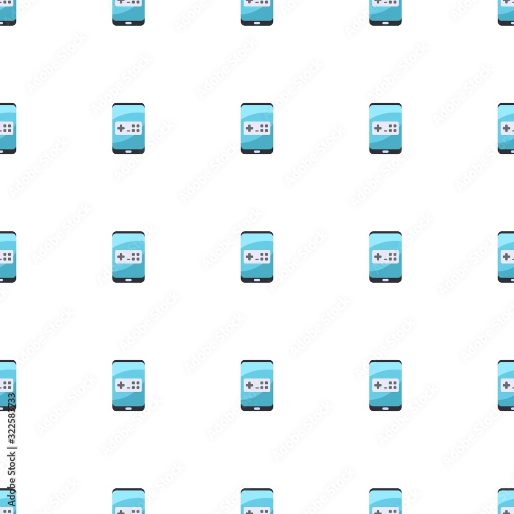 Mobile game icon pattern seamless isolated on white background Mobile game icon pattern seamless isolated on white background