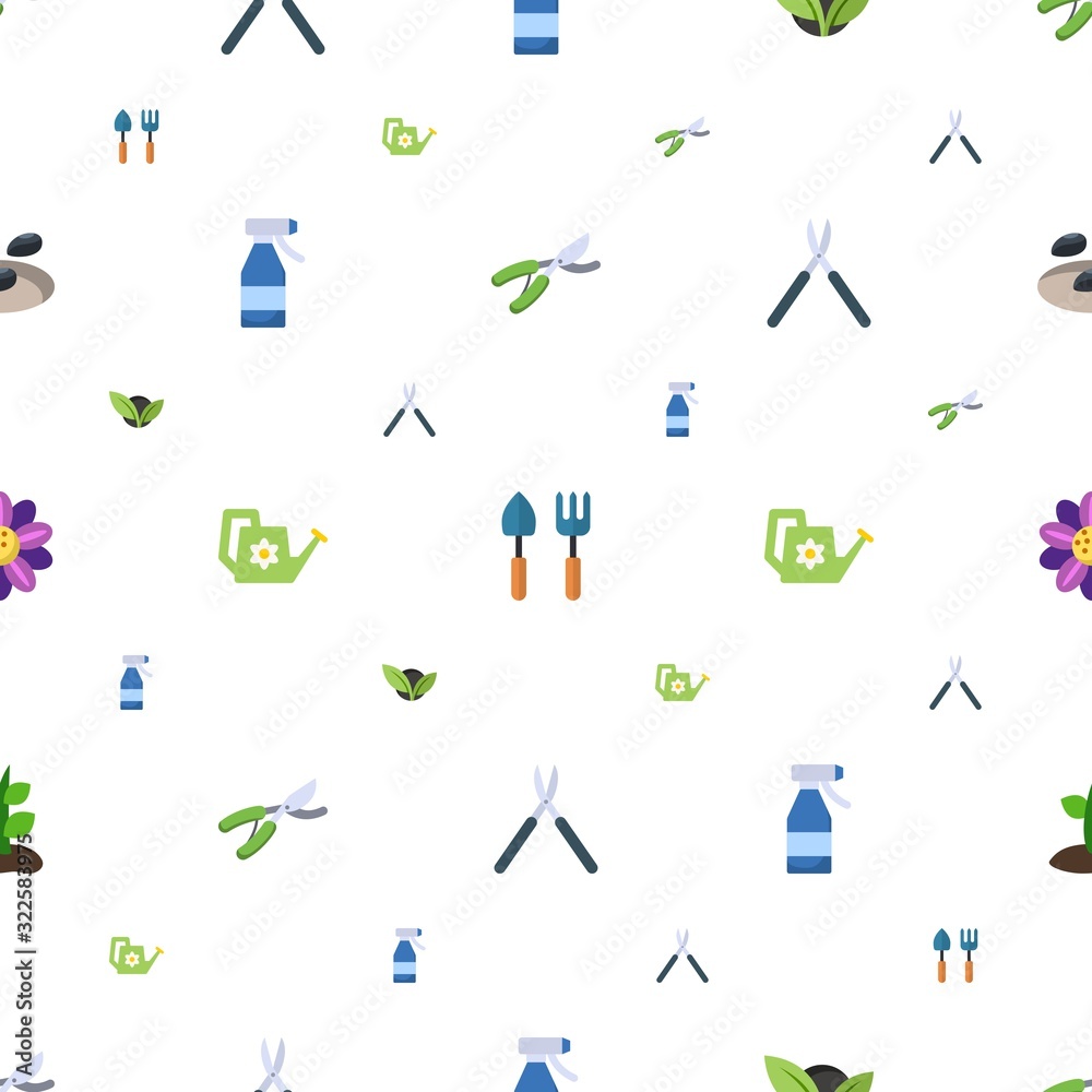 plant icons pattern seamless