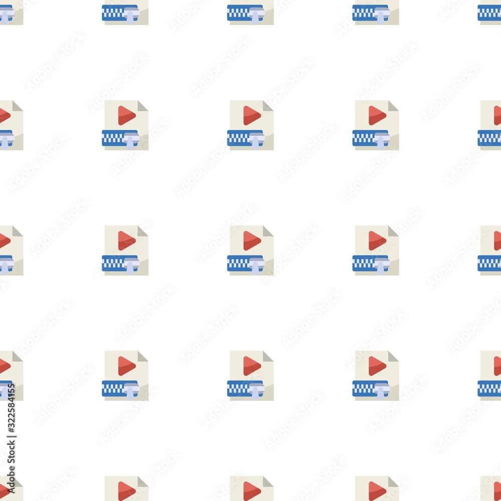 Video Compression icon pattern seamless isolated on white background
