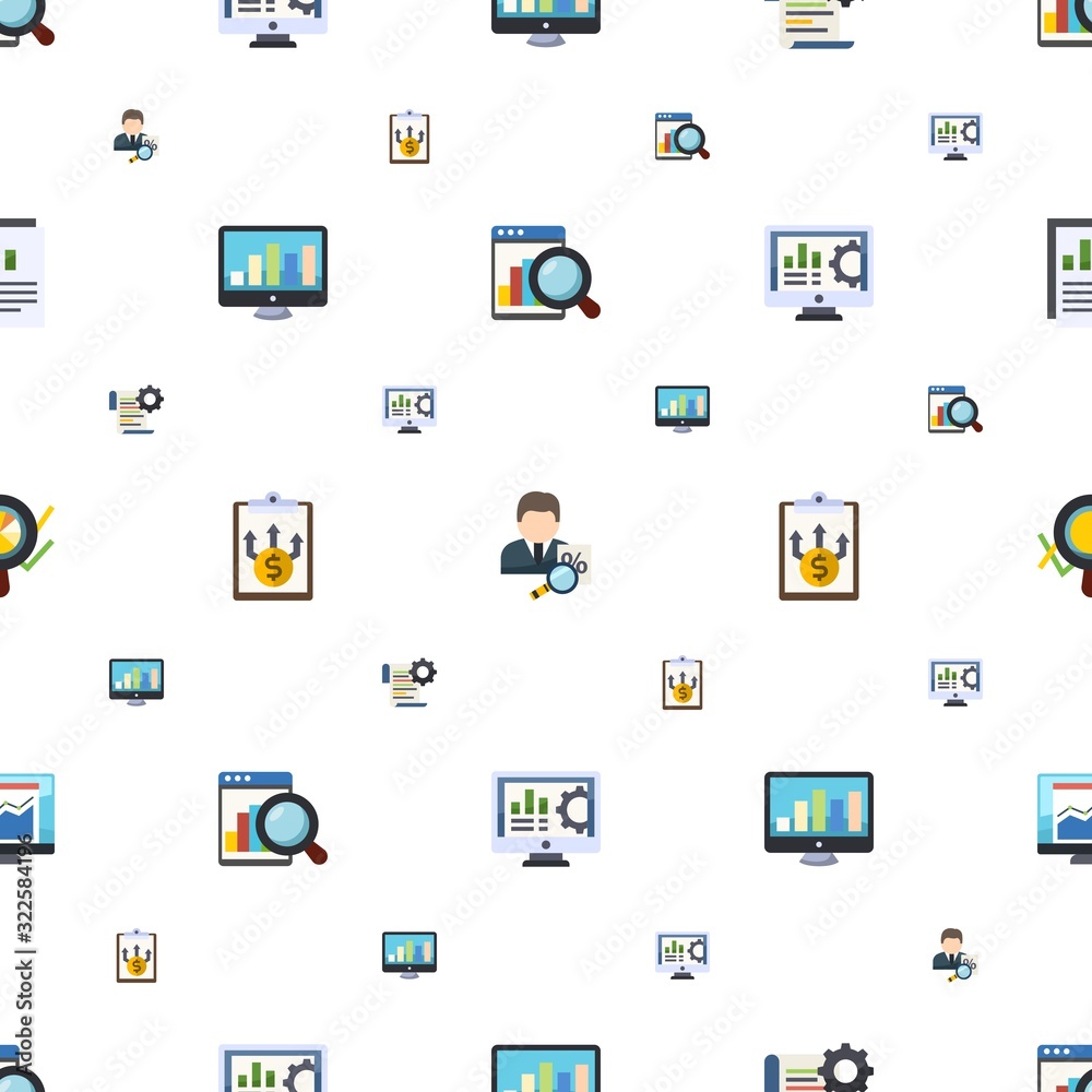 analysis icons pattern seamless