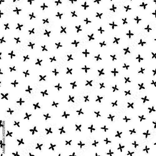 Vector modern hand drawn flower star pattern  seamless background texture. Perfect for modern greeting cards  wallpaper  fabric  home decor  wrapping projects.