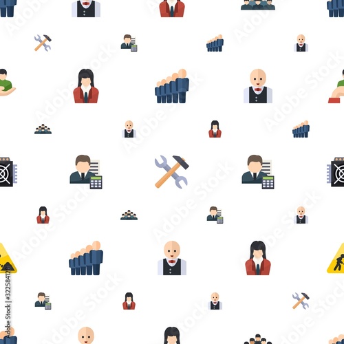 worker icons pattern seamless