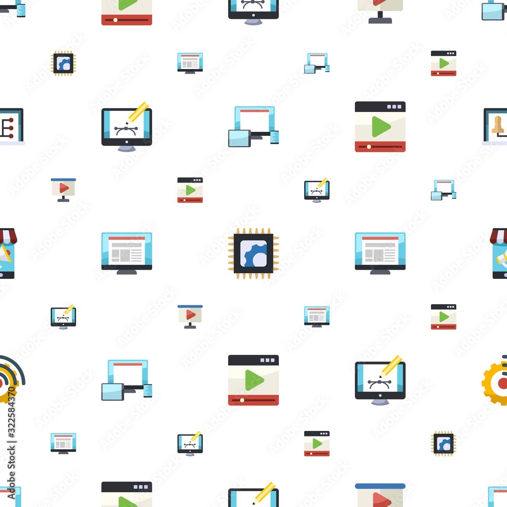 screen icons pattern seamless screen icons pattern seamless