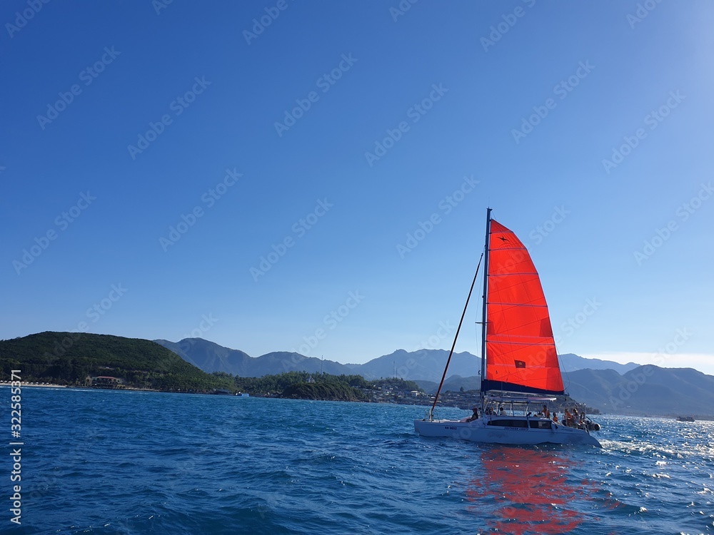 Fototapeta premium sailboat on the sea