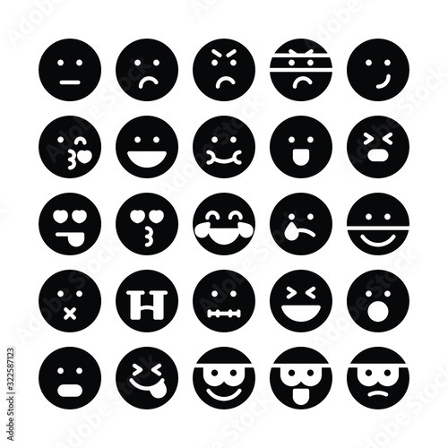 Emoticons icon set,Icons about facial expressions
