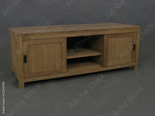 Classy and Modern Luxury Wooden Storage Buffet Cabinet for Home Interiors Furniture in Isolated Background