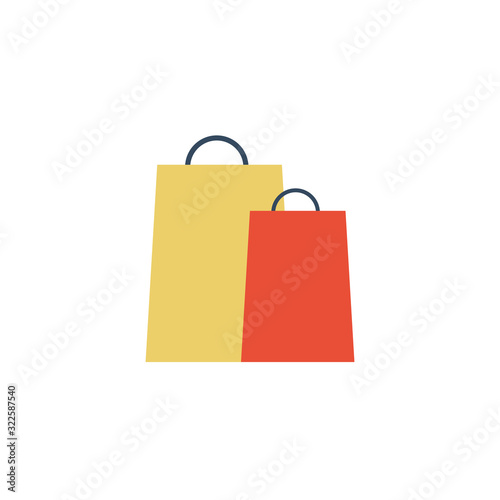 shopping bags on white background