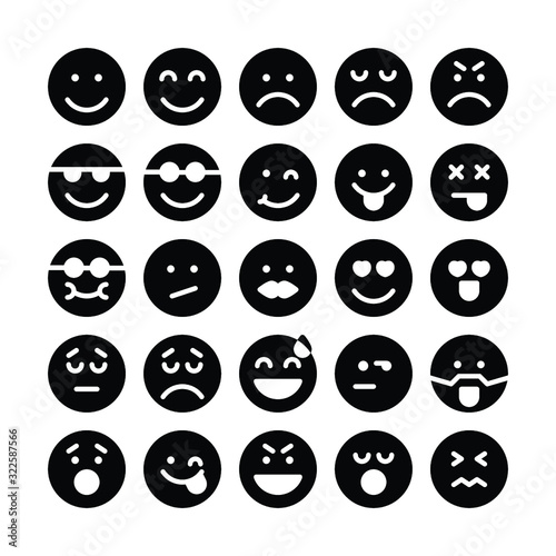 Emoticons icon set,Icons about facial expressions
