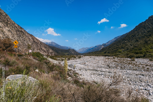 The landscape of mountain gorge, around the mountains, forests. Bernardino National Forest, USA.