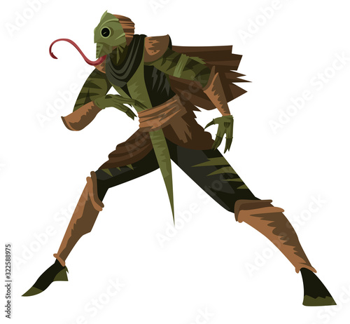 ninja lizard chameleon reptile masked warrior