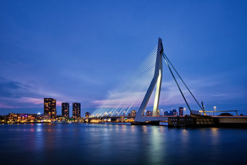 Fototapete Rotterdam Erasmusbrücke über die Maas  © Dmitry Rukhlenko