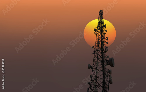 Phone base station with TV and wireless internet antennas