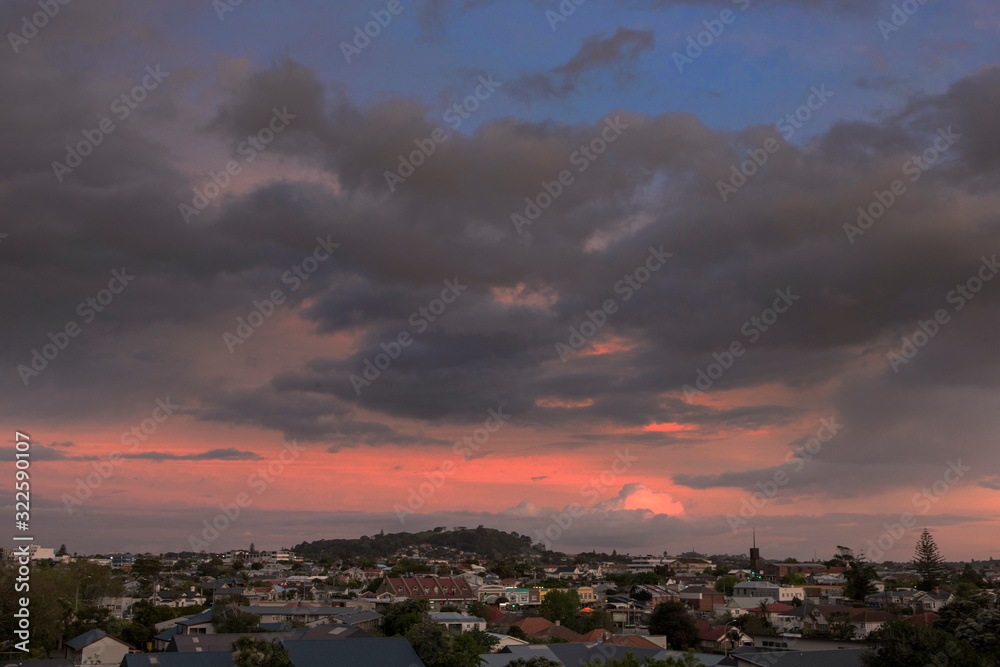 Sunset in Auckland New Zealand Sunset in Auckland New Zealand