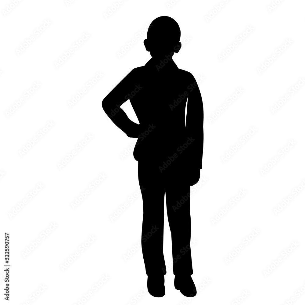 isolated, black silhouette boy, child isolated, black silhouette boy, child