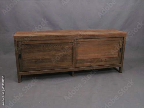 Classy and Modern Luxury Wooden Storage Buffet Cabinet for Home Interiors Furniture in Isolated Background
