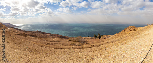 The eastern shore of the Dead sea. Jordan.