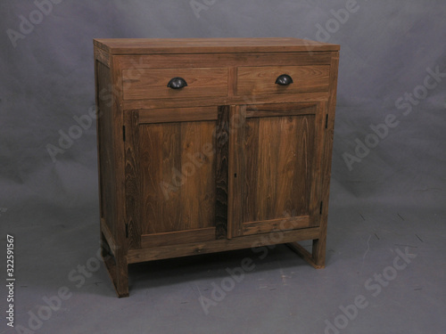 Classy and Modern Luxury Wooden Storage Buffet Cabinet for Home Interiors Furniture in Isolated Background