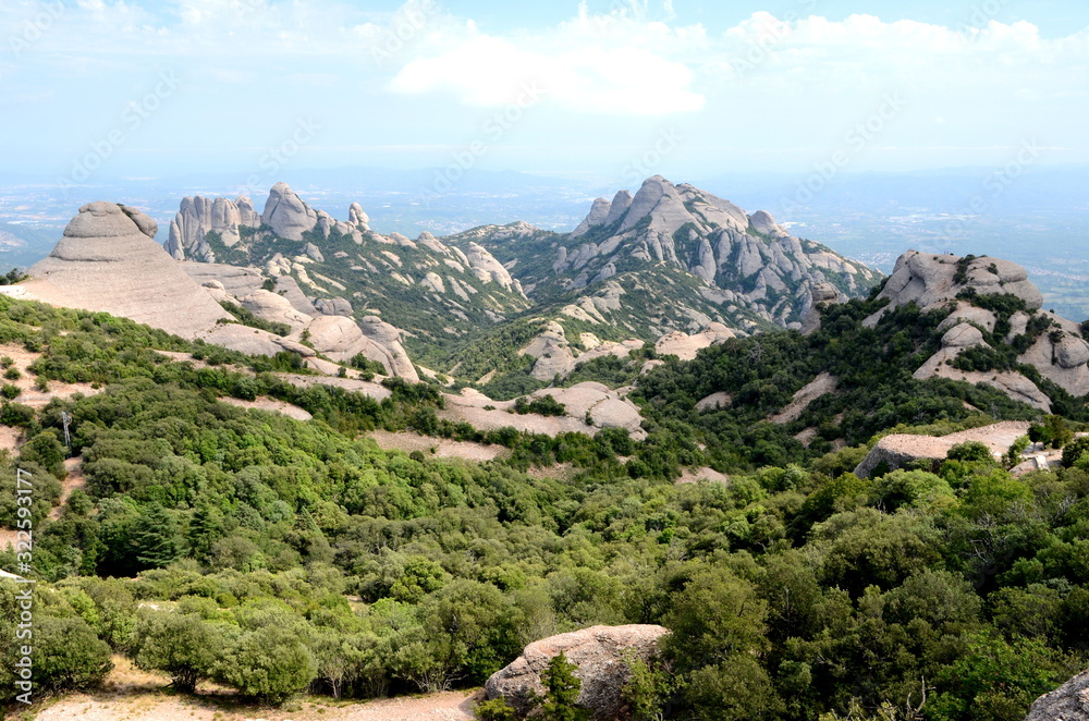 Montserrat Mountains in Catalonia, Spain
