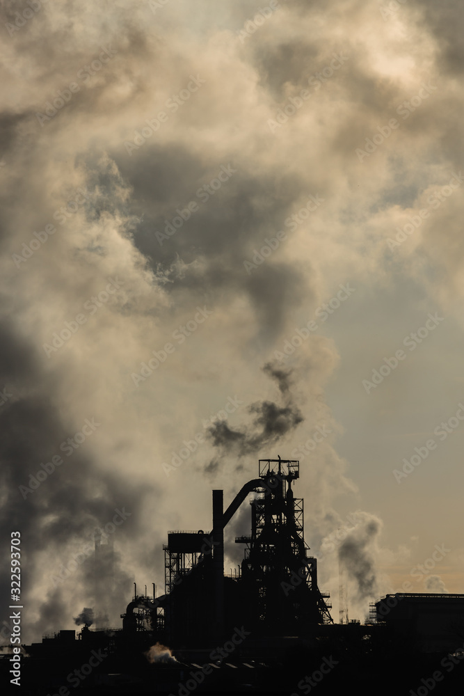Fototapeta premium Steel Works, Port Talbot, Swansea Glamorgan Wales.