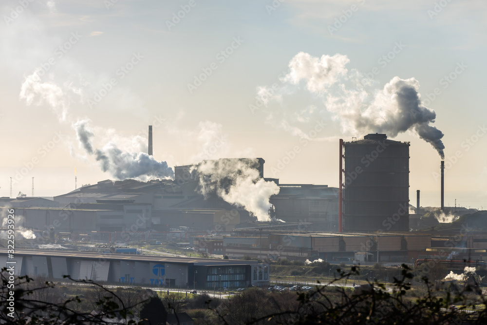 Steel Works, Port Talbot, Swansea Glamorgan Wales.