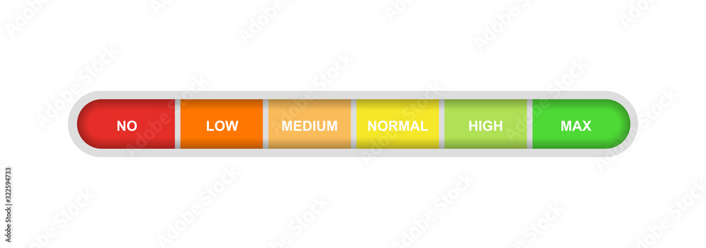 Bar of meter with progress level. Vector Bar of meter with progress level. Vector