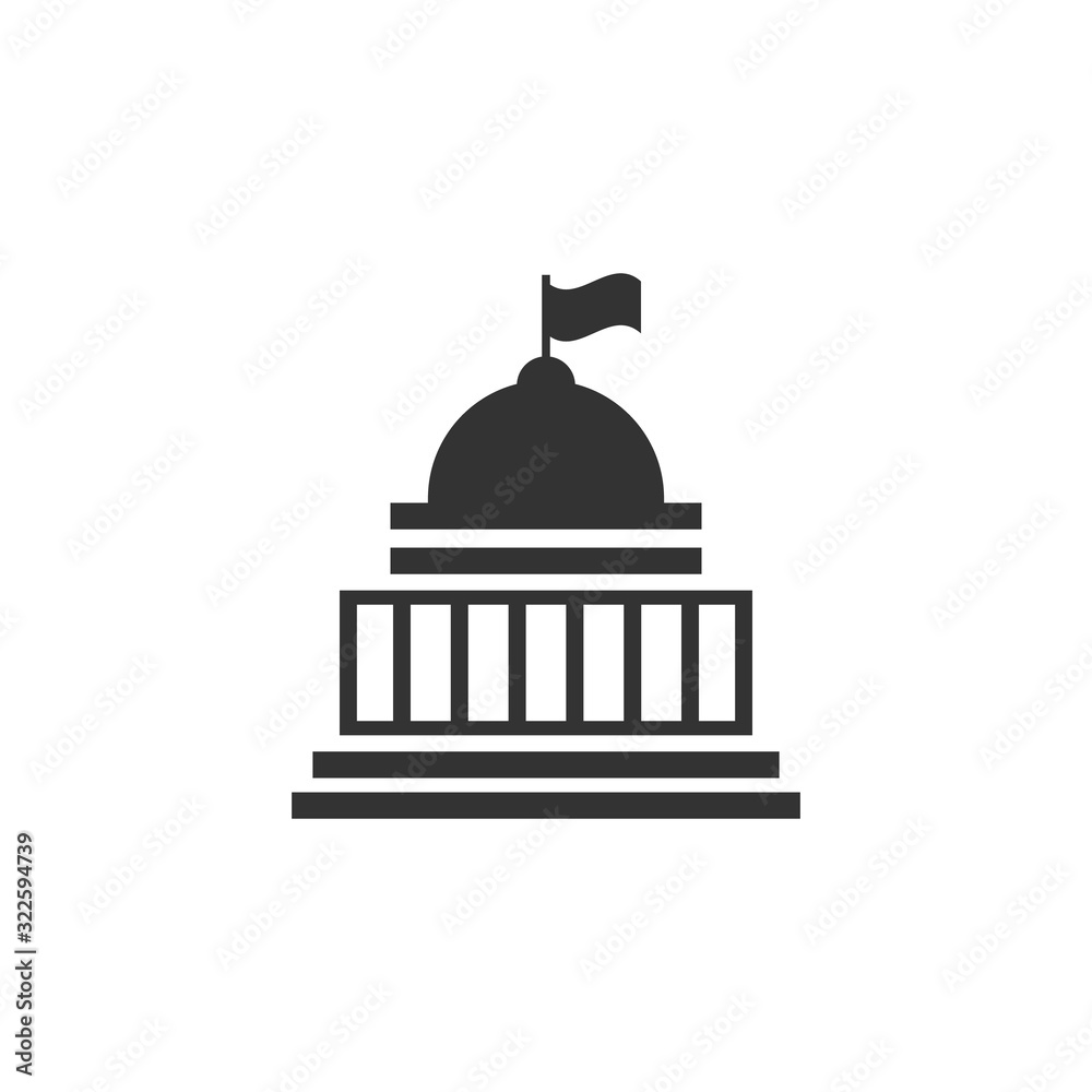 white house, congress icon. Vector