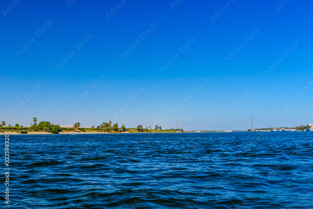 View of the Nile river in Luxor, Egypt