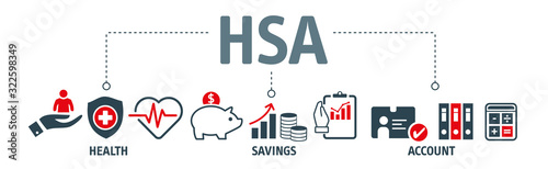 HSA Health Savings Account Vector Illustration
