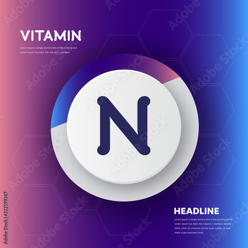Vitamin N sun icon Drop collection set, cholecalciferol. golden drop Vitamin complex drop. Medical for heath Vector illustration