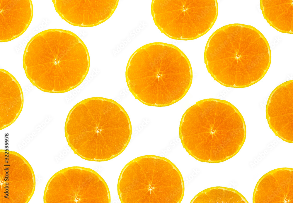 Fototapeta premium Orange fruit isolated on white background.
