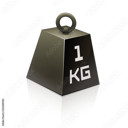 Poids d'un kilogramme (reflet) photo