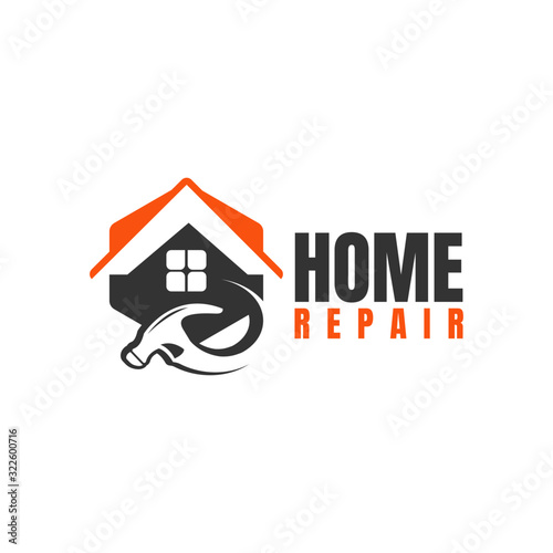 Home Repair Logo Template with handyman tools symbol