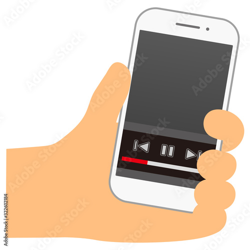 スマートフォンの動画再生画面
