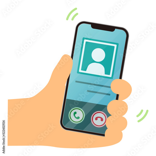 スマートフォンの着信画面
