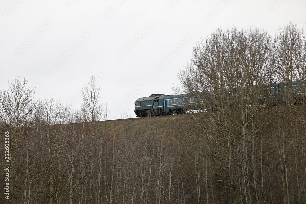 Fototapeta premium suburban diesel train