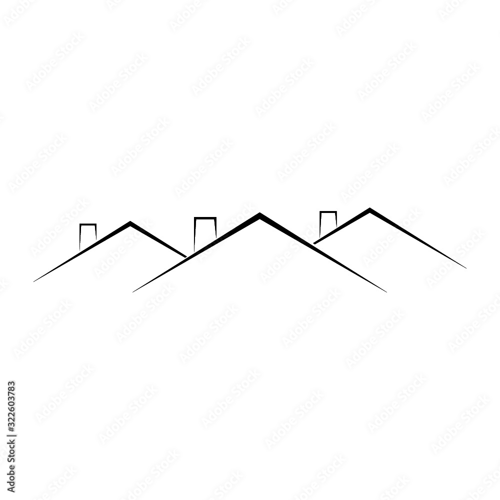 Home roofs for real estate business design icon Home roofs for real estate business design icon