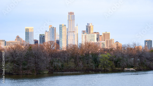 Downtown Austin sits on the banks of Lady Bird Lake.  © Matthew