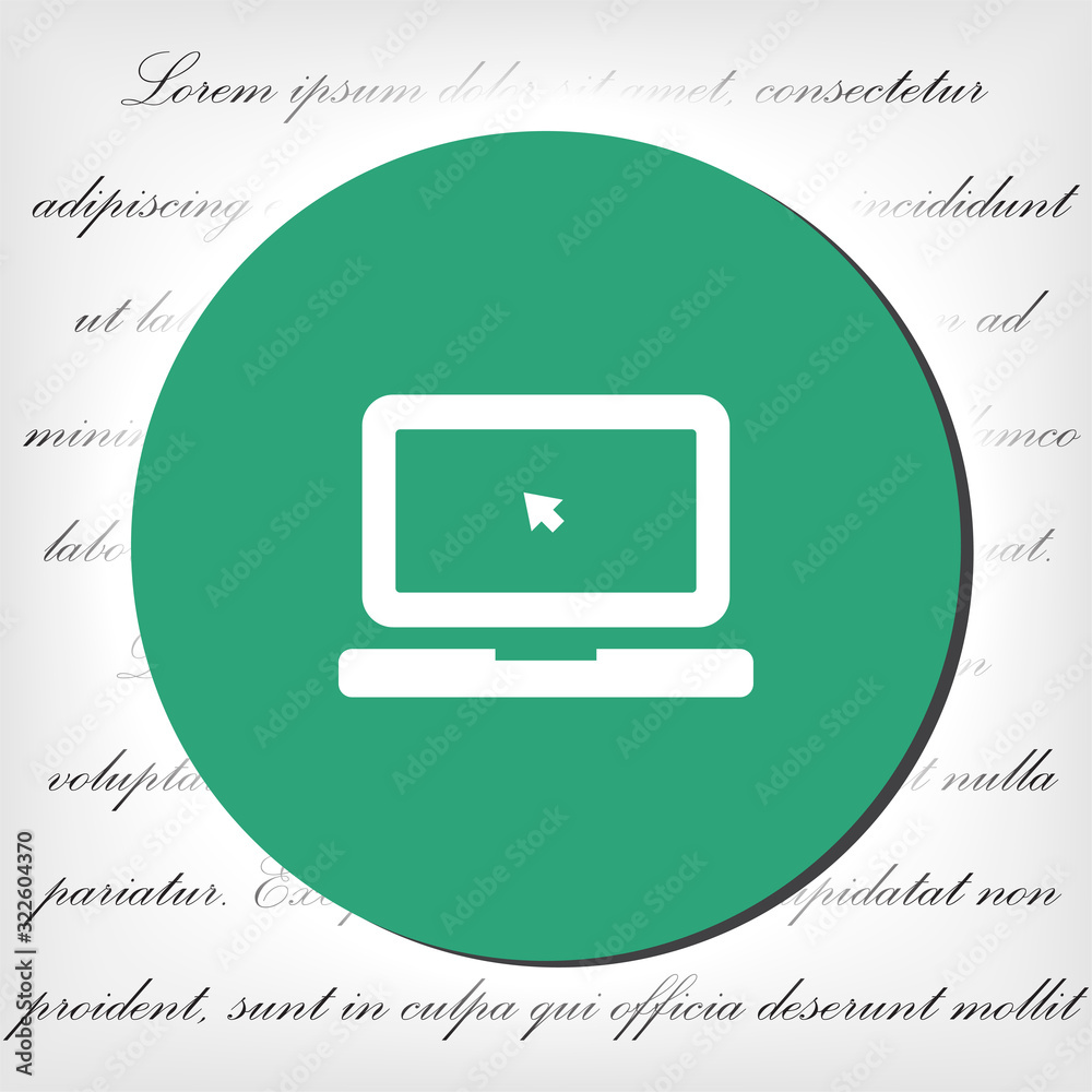 Laptop vector icon , lorem ipsum Flat design Laptop vector icon , lorem ipsum Flat design