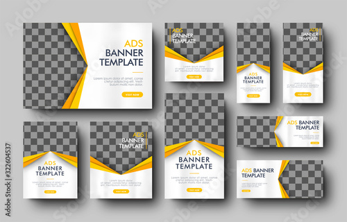 Minimalist Yellow Social Media Digital Banner Corporate Business Promotion Template