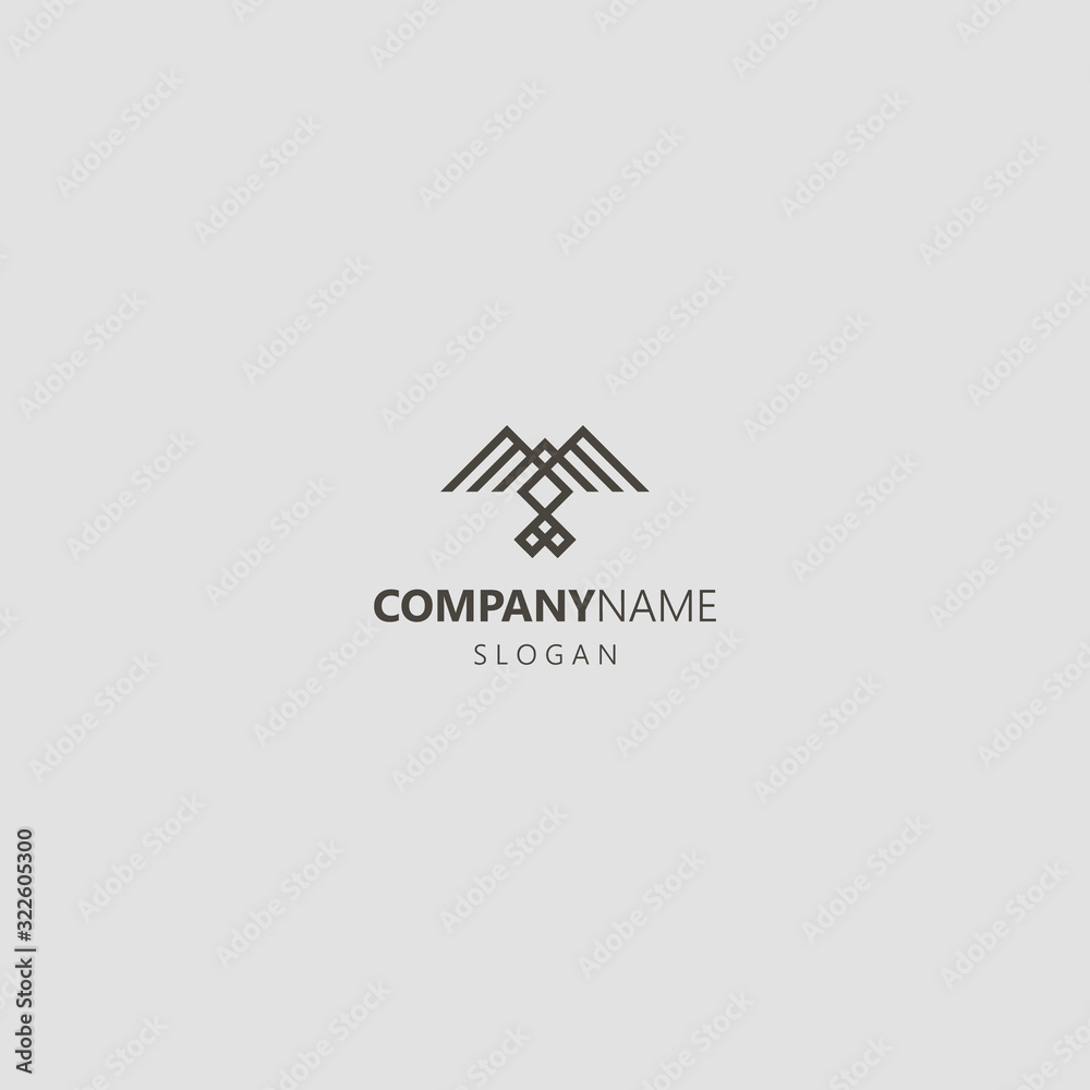 black and white simple vector outline geometric line art iconic logo of indian ethnic bird black and white simple vector outline geometric line art iconic logo of indian ethnic bird