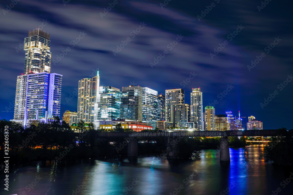 Downtown Austin sits on the banks of Lady Bird Lake. 