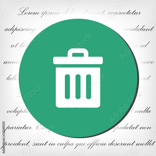 Trash vector icon , lorem ipsum Flat design