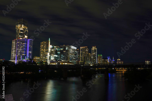 Downtown Austin sits on the banks of Lady Bird Lake. 