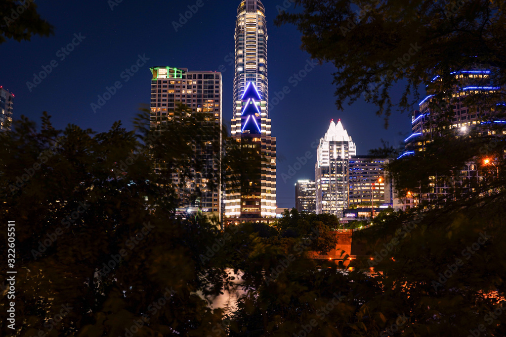Obraz premium The skyline in the city of Austin.